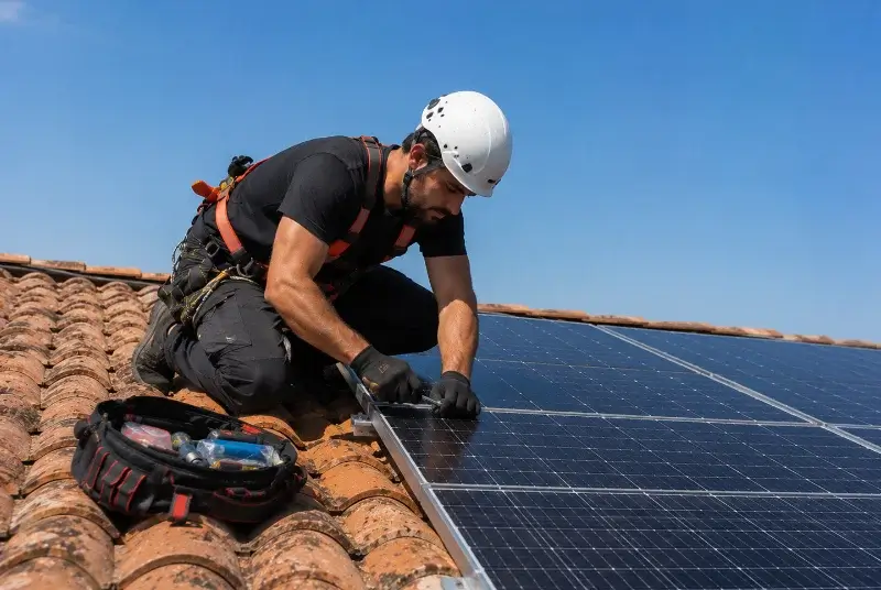 Maintenance et monitoring de panneaux solaires à Brézins
