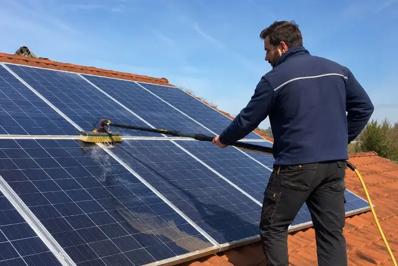 Nettoyage et entretien de panneaux solaires à Brézins
